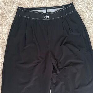 ALO Yoga Black Wide-Leg Athletic Pants